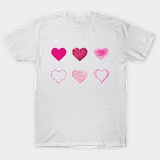 Happy valentine's Day hearts design T-Shirt